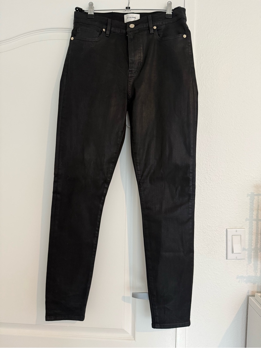 Frame Denim The Alix Black Skinny Jeans